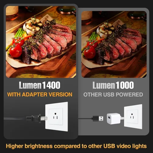 Miniatura 5 de EMART Kit de iluminación portátil continua de 60 LED para fotografía de mesa, cámara fotográfica, grabación de video, lámpara de luz de estudio