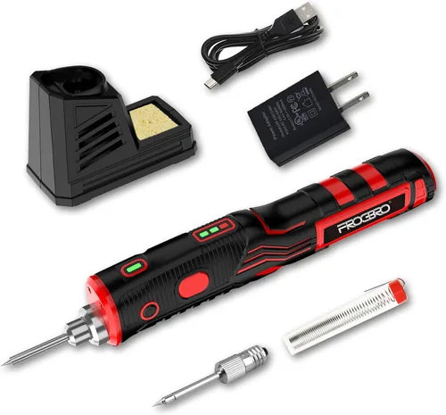 Kit de soldador inalámbrico de 11 W, 2500 mAh, actualización máxima de 968 ℉ de calentamiento rápido, portátil, recargable, por USB, de alta