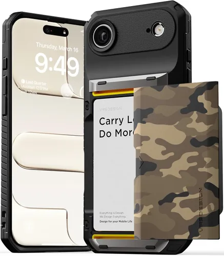 Miniatura 15 de VRS DESIGN Damda Glide Pro - Funda para iPhone 13 Pro, resistente funda semiautomática [4 tarjetas] con soporte para ranura para tarjetas compatible