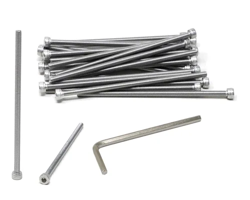 Miniatura 85 de iexcell 25 piezas M4 x 60/65/70/75/3.150 in paso de rosca 0.028 in acero inoxidable 304 cabeza hexagonal Tornillos Tornillos surtido Kit