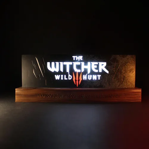 Miniatura 7 de Neamedia The Character Company The Witcher III: Luz con logotipo de Wild Hunt, licencia oficial, luz LED para sala de estar u oficina, móvil