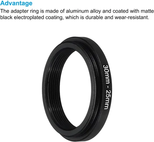 Miniatura 4 de PATIKIL Anillo de metal con paño de limpieza, paquete de 2 anillos adaptadores de filtro de lente de cámara, anillo adaptador de filtro de aluminio