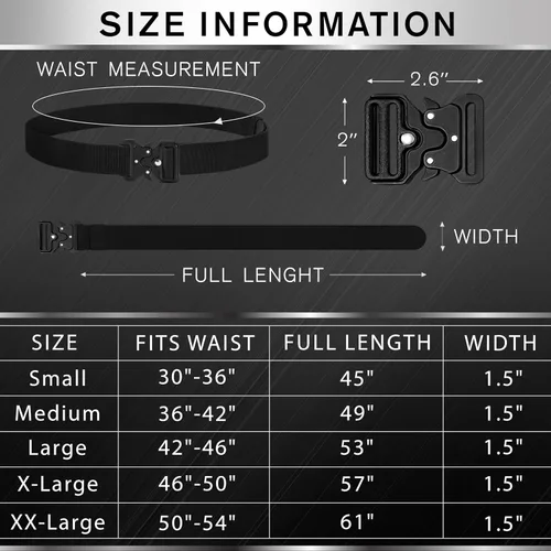 Miniatura 7 de TECEUM Tactical Belt – Heavy-Duty & Quick Release – Military, Work, Rigger, Duty & Utility Belt for Men