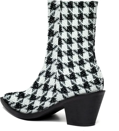 Miniatura 7 de WAYDERNS Botas altas de tacón medio para mujer, con cierre de cremallera, de 2.2 pulgadas