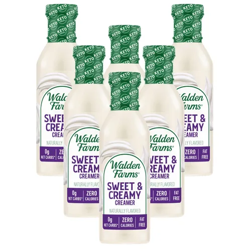 Miniatura 19 de Walden Farms Original Coffee Creamer – Cero calorías, sin grasa, sin azúcar, baja en carbohidratos, apta para dieta cetogénica, sin lácteos, vegana