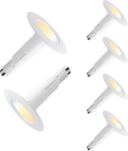 Miniatura 12 de Jolux Luz LED ajustable de 4 pulgadas 5CCT para remodelación, 2700K-5000K CCT seleccionable, 6W = 40W 500LM, base E26 regulable, borde biselado