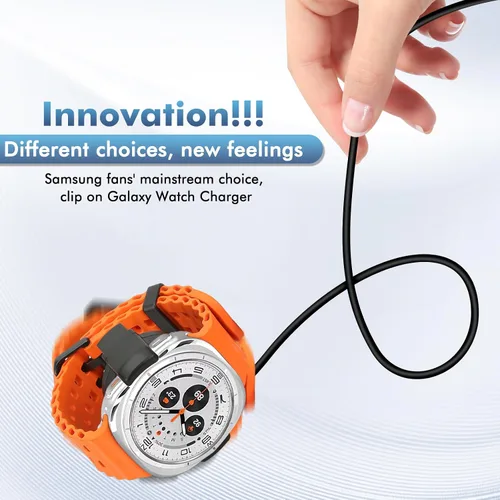 Miniatura 3 de Cargador con clip para Galaxy Watch, compatible con Samsung Galaxy Watch 8/8 Classic/7/Ultra/6/6 Classic/5 Pro/5/4/4 Classic/3 Active2/1, reemplaza