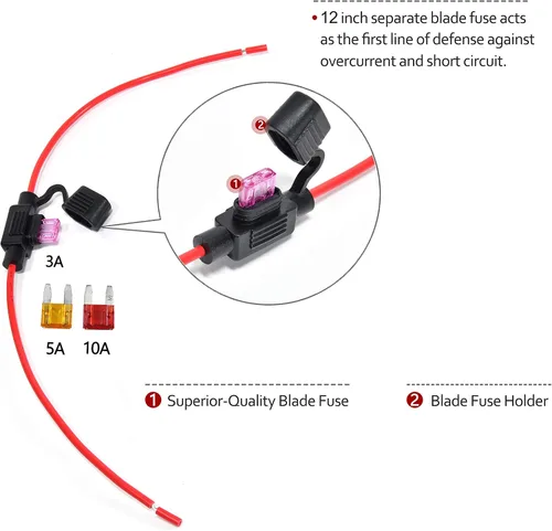 Miniatura 4 de EWAY Adaptador de corriente de 12 voltios para encendedor de cigarrillos GM Chevrolet Buick/arnés de cable para agregar dispositivo de radio CB