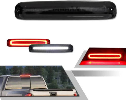 Miniatura 8 de Luz de freno LED de montaje alto con lente roja, luz de freno trasera compatible con Chevy Silverado GMC Sierra 1500 2500 3500 HD Classic 1999-2007