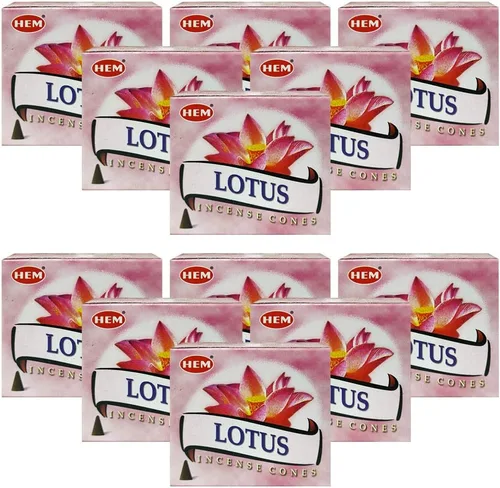 Miniatura 5 de Conos de Incienso de Loto y Paquete de Quemador de Cono de Incienso Insence Insense Dobladillo de Incienso Lotus