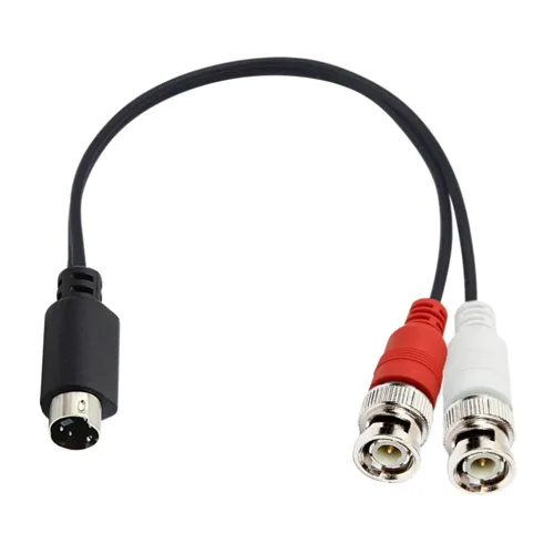 Miniatura 7 de S-Video - Cable divisor de 4 pines a BNC, mini DIN de 4 pines S-Video macho a doble BNC hembra conector divisor en Y (9.8 in/10 pulgadas)