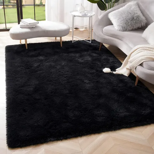 Miniatura 37 de Amearea Alfombra de Área Peluda Esponjosa para Dormitorio de Niños Sala de Estar, Extra Suave y Difusa Alfombras Peludas, Antideslizante, Alfombra