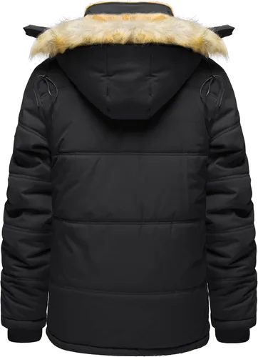 Miniatura 3 de MAGCOMSEN Men's Winter Coat Fleece Lined Parka Jacket Hooded Puffer Jacket Thicken Warm Fur Coat Men Outerwear