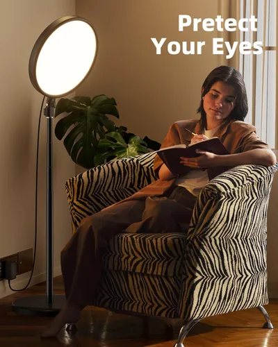 Miniatura 7 de TODI - Anillo de luz grande con soporte de 79 pulgadas, anillo de luz selfie de pantalla completa de 6500K con soporte y soporte para teléfono