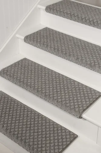 Miniatura 14 de Oak Valley Designs™ Peldaños de Alfombra con Borde Redondeado Bullnose - Alfombras Antideslizantes para Escaleras Interiores de Madera