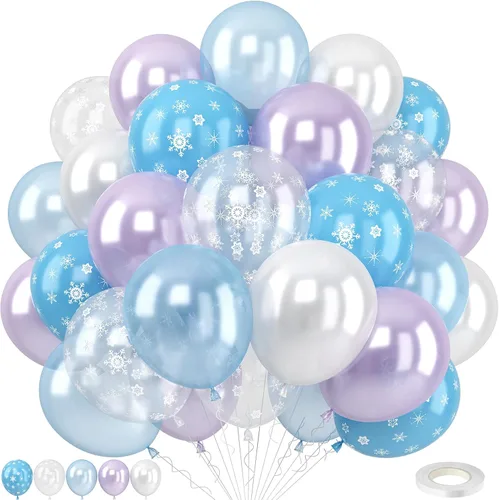 Miniatura 12 de Globos azul marino y dorados, 50 piezas de globos de confeti azul marino perla doble relleno blanco arena metálico cromado dorado de 12 pulgadas