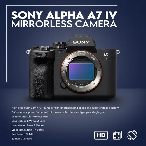 Miniatura 2 de Sony Alpha a7 IV - Cámara digital 4K con lente intercambiable sin espejo de marco completo, color negro, paquete con tarjeta de memoria SD de 128