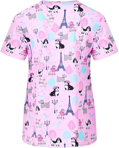 Miniatura 3 de Minty Mint - Conjunto de ropa médica para mujer, cuello en V, con paneles de ventilación
