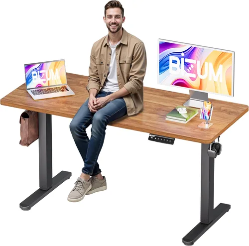 Miniatura 15 de BIZUM - Escritorio de pie eléctrico de 40x24 pulgadas con ajuste de altura y configuraciones de memoria, escritorio ergonómico para sentarse o estar