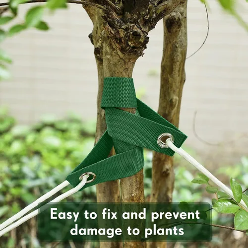 Miniatura 6 de 48 correas de soporte de árbol de 15.7 pulgadas para estacar, lazos de árbol para estacas de árboles recién plantados rectos y protección contra