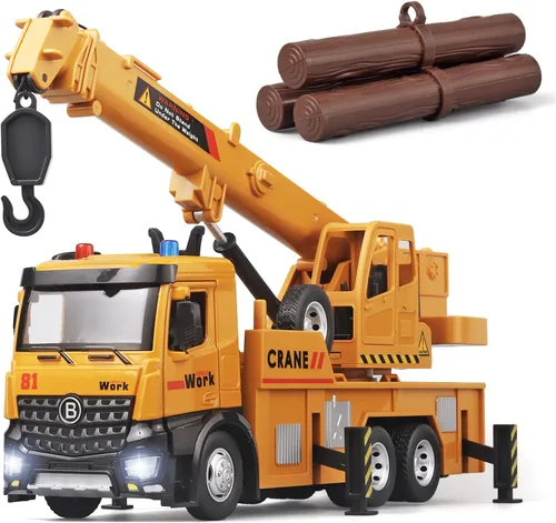 Miniatura 9 de OANMYJJO Juguetes de excavadora para niños, modelo de excavadora de metal fundido a presión, con sonido simulado y luz, juguetes de excavadora