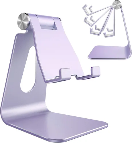 Miniatura 10 de CreaDream Soporte Ajustable para Teléfono Celular, Soporte para Teléfono, Cuna, Base, Soporte, Soporte de Escritorio de Aluminio Compatible