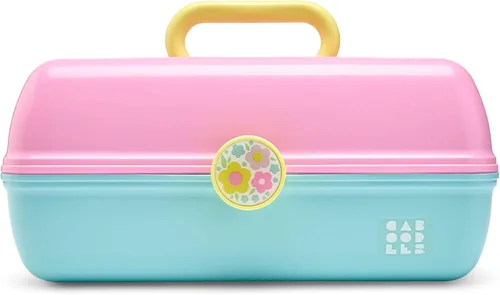 Miniatura 33 de Caboodles On-The-Go Girl - Caja de maquillaje para chicas, dos tonos violeta sobre brillo plateado, caja organizadora de maquillaje de plástico