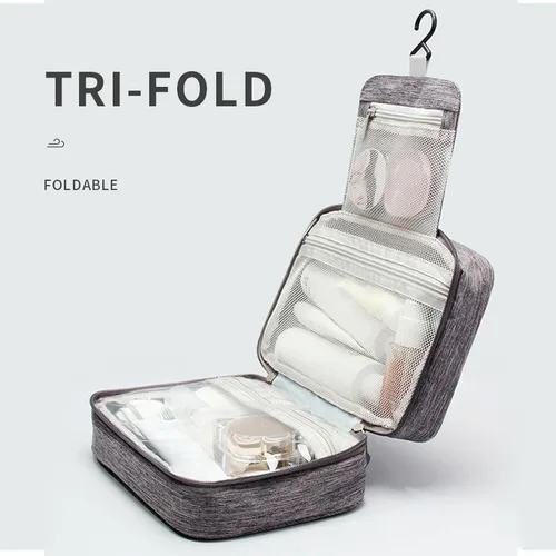 Miniatura 5 de Estuche de transporte de maquillaje para adolescentes, bolsa de aseo de viaje, bolsa de cosméticos de maquillaje, bolsa grande para colgar artículos
