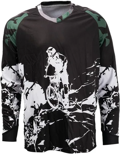 Miniatura 9 de Hotlion Camiseta de ciclismo para hombre, manga larga, MTB Motocross, ropa de carreras todoterreno