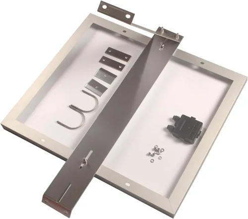 Miniatura 5 de Kit de montaje en poste para paneles solares de 30 W a 60 W, kit de soporte de montaje de aluminio ajustable resistente con accesorios