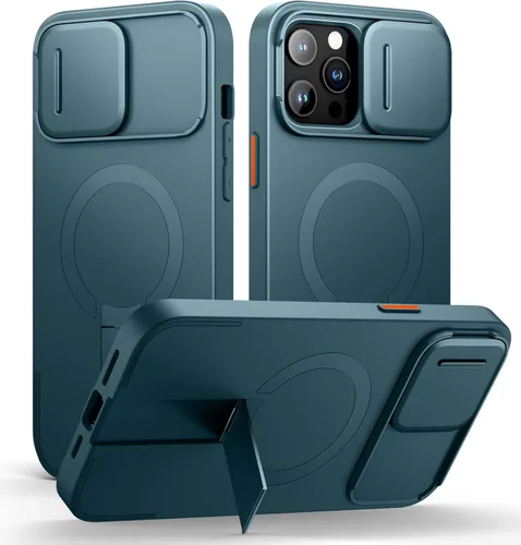 Miniatura 82 de SURITCH - Funda para iPhone 17 Pro Max con cubierta de control de cámara, cubierta para cámara y soporte ajustable, compatible con MagSafe, a prueba