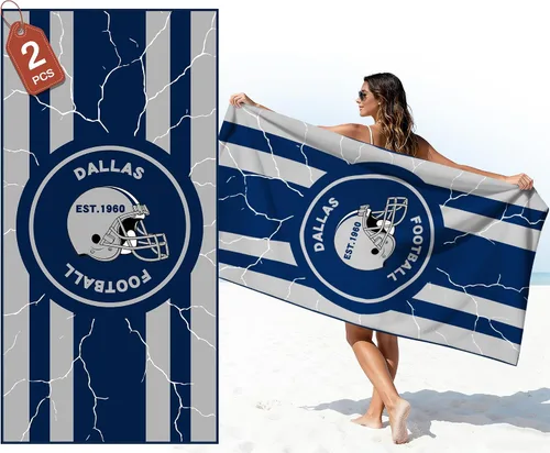 Miniatura 15 de Football Fan Thin Lightweight Microfiber Beach Towel Las Vegas City Themed Large Absorbent Oversized Towels Men Women Stuff Raiders Team Dad Husband