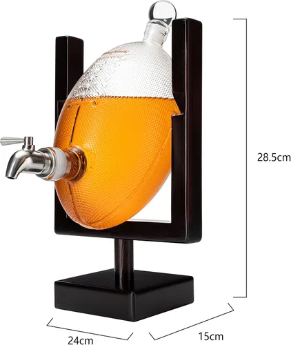 Miniatura 4 de Regalos de fútbol para hombres, papá, decantador de whisky con soporte vertical para portería de campo, juego de decantadores y vasos para fiesta