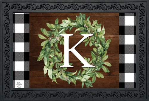 Miniatura 13 de Briarwood Lane Felpudo con monograma de corona con letra C