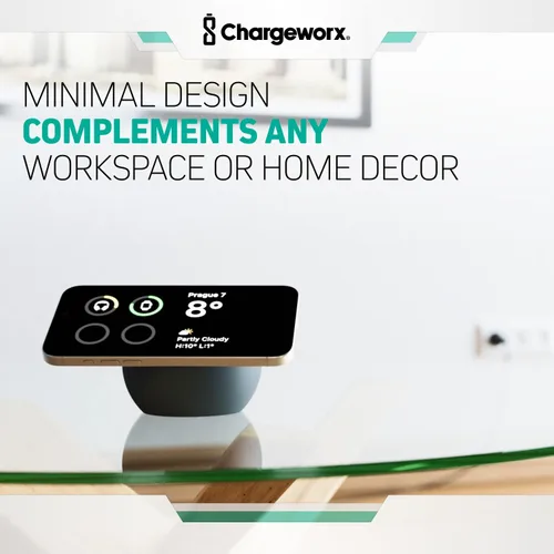 Miniatura 4 de CHARGEWORX Soporte de carga inalámbrico magnético compatible con Magsafe, soporte de silicona premium para iPhone 16/15/14/13/12, gestión discreta
