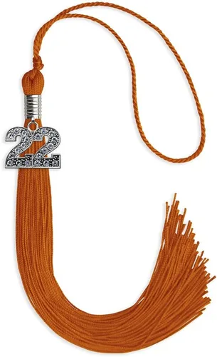 Miniatura 96 de Endea Graduation Borla de un solo color con dije de plata brillante (oro antiguo, 2022)
