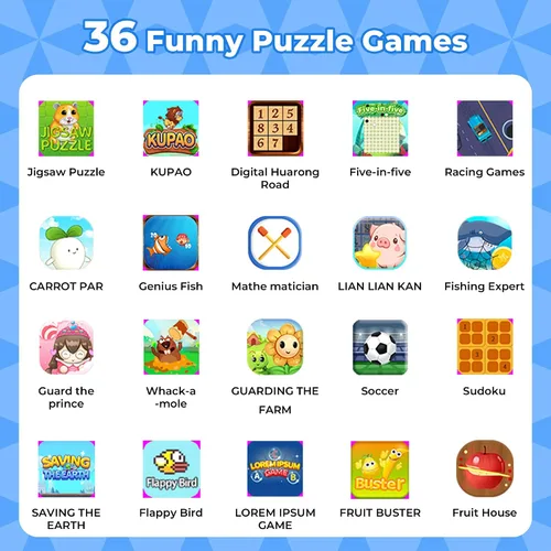 Miniatura 5 de Reloj inteligente para niños, con 36 juegos, alarma, pantalla táctil, cámara de video, música, podómetro, linterna, audio, juguetes educativos