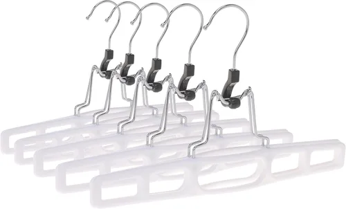 Miniatura 7 de Perchas Premium para Faldas Paquete de 80 - Juego de Perchas Delgadas que Ahorran Espacio para Faldas con Abrazadera, Colgador para Pantalones