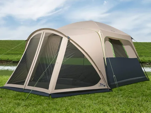 Tents for Camping 6/10 Person Camping Tent with Screen Porch, Weatherproof Large Cabin Tent with Rainfly and Carry Bag, Family Tent for Outdoor