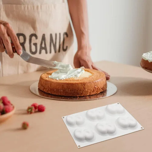 Miniatura 5 de Surakey Molde de cereza de 6 cavidades para hornear, postre, gelatina, helado, formas de frutas, molde de silicona para chocolate, dulces