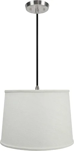 Miniatura 23 de Aspen Creative, 72306-11 - Kit de conversión de luz colgante de techo con pantalla de tela imperio de tapa dura, 14 pulgadas de ancho