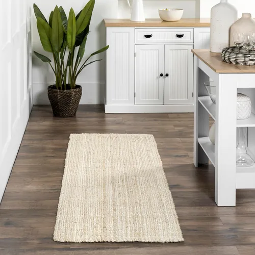 Miniatura 13 de nuLOOM Ashli - Alfombra decorativa de yute sólido tejida a mano, 2 x 3 pies, natural