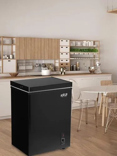 Miniatura 6 de Mini Chest Freezer 3.5 Cu.Ft 7 Gears Temperature Control Compact Deep Freezer with Top Open Door and Removable Storage Basket Black