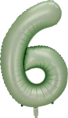 Miniatura 10 de Globos de papel aluminio verde Oliver número 0, 40 pulgadas