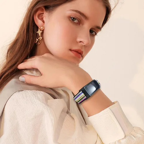 Miniatura 6 de Bandas elásticas compatibles con Fitbit Charge 5 bandas para mujeres y hombres, correas elásticas ajustables, accesorios de repuesto para Fitbit