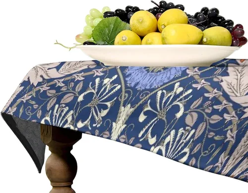 Miniatura 152 de Mantel Floral Retro de Pájaros, Diseño Original Bohemio William Morris Estampado Cubierta de Mesa para Hogar Picnic Fiesta Comedor Cocina William