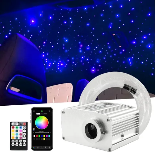 Miniatura 10 de ATOKEE Kit de Cielo Estrellado (Headliner) de 10W, 550 unidades, 0.03 pulgadas, 13.1 pies, luces de estrella de fibra óptica parpadeantes para uso