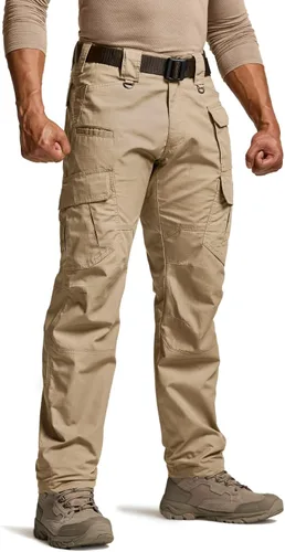 CQR - Pantalones tácticos tipo cargo para hombre, tejido ripstop, resistentes al agua, ligeros, para uso diario, trabajo, senderismo o exteriores