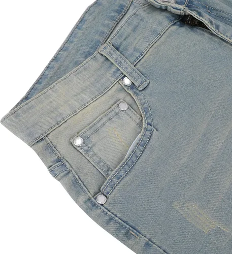 Miniatura 3 de CHERALKEST Jeans de mezclilla ajustados para hombre
