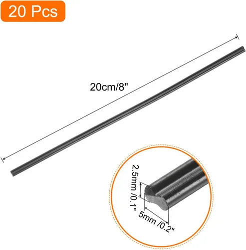 Miniatura 2 de MECCANIXITY 20 varillas de soldadura de plástico de 8 pulgadas, tiras de soldadura ABS, varillas de soldadura para soldador de plástico, parachoques